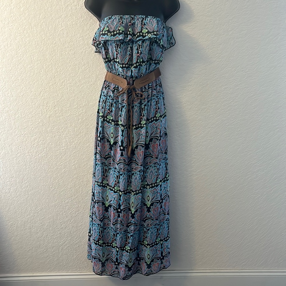 No boundaries strapless maxi dress